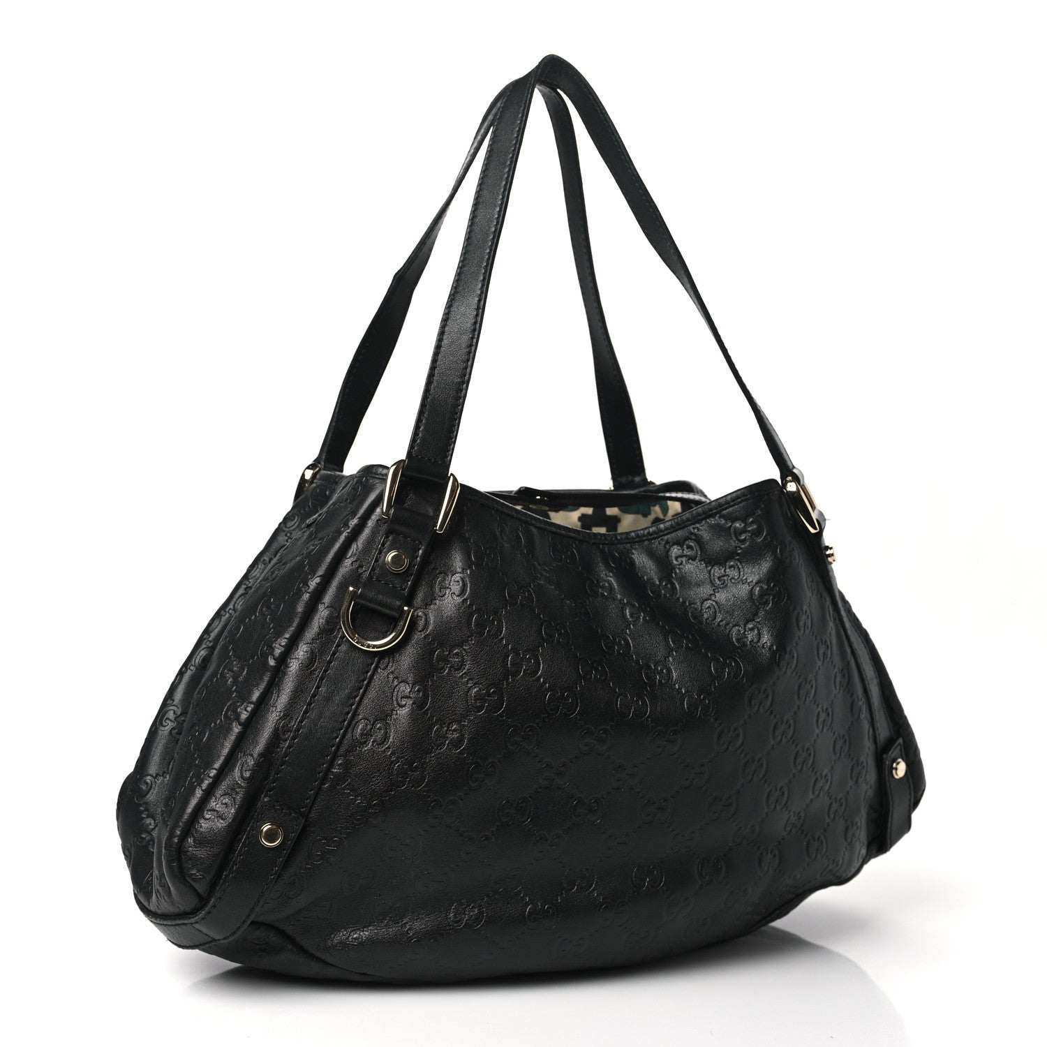 Gucci Guccissima Medium Abbey Shoulder Bag Black 3 of 11