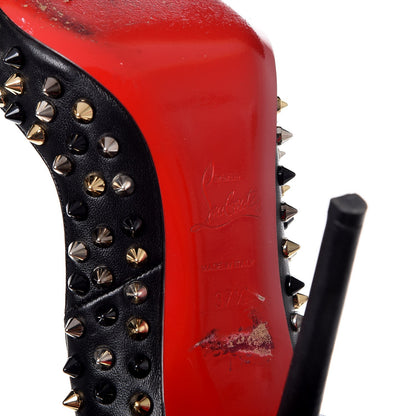 Christian Louboutin Kid Pigalle Plato Spikes 120 Pumps 37.5 Black 6 of 10
