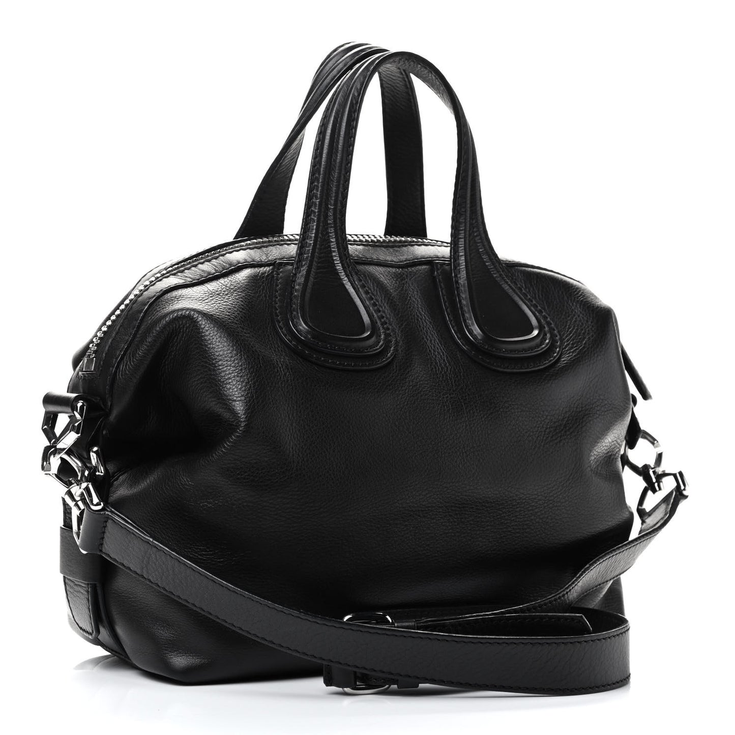 Pebbled Calfskin Small Nightingale Black
