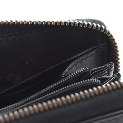 Gucci Calfskin Matelasse Pearly GG Marmont Zip Around Wallet Black 6 of 8