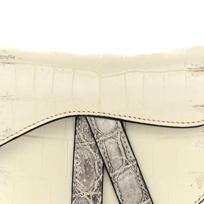 Christian Dior Niloticus Crocodile Himalaya Mini Saddle Bag Latte 8 of 11