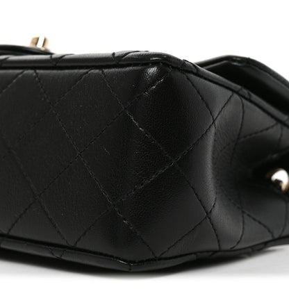 Chanel Lambskin Quilted Mini Rectangular CC Slide Flap Black 10 of 11