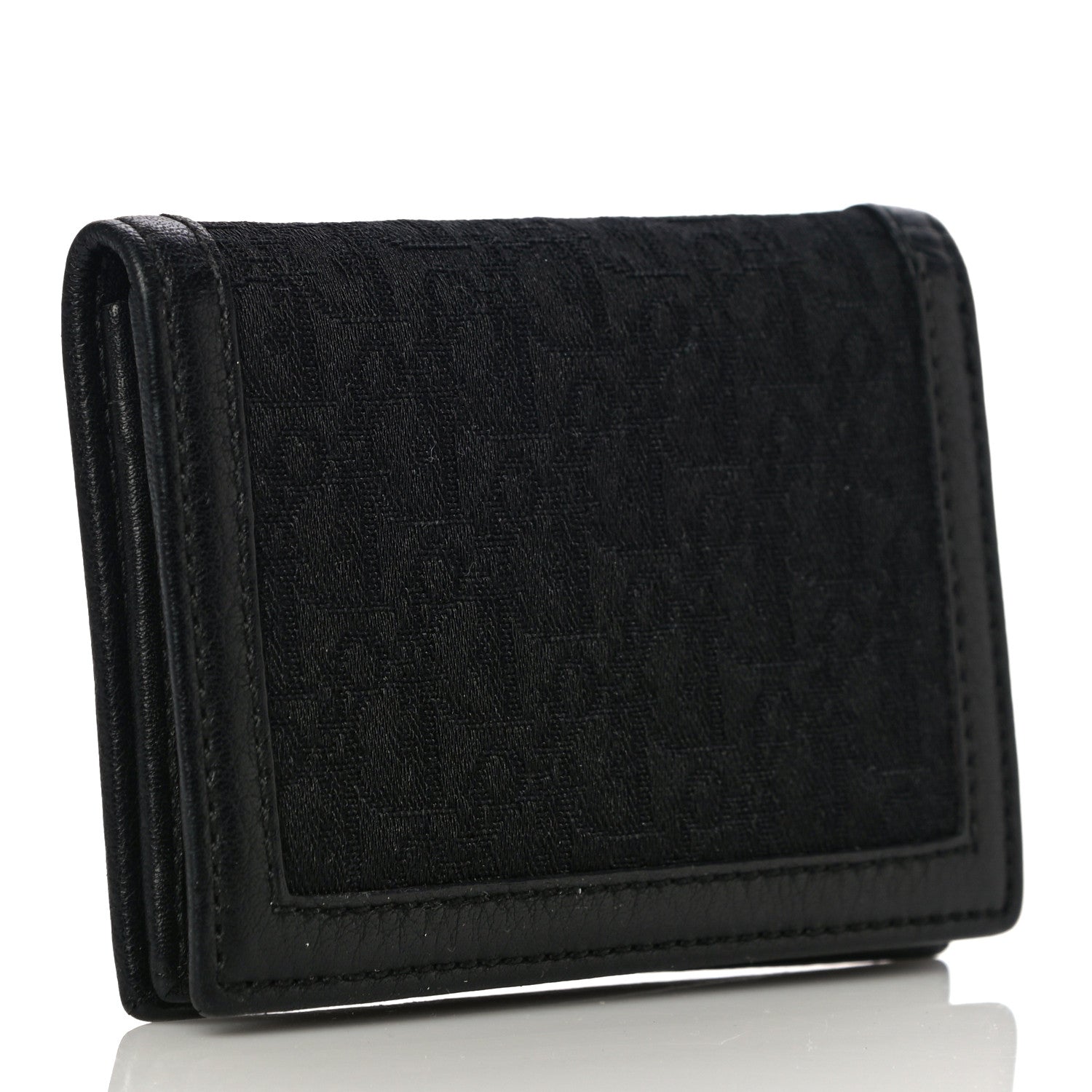 Christian Dior Monogram Card Holder Black 3 of 10