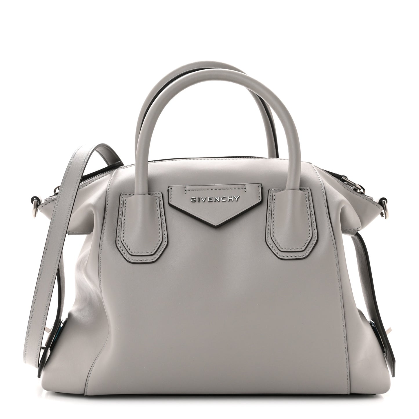 Calfskin Small Soft Antigona Pearl Grey