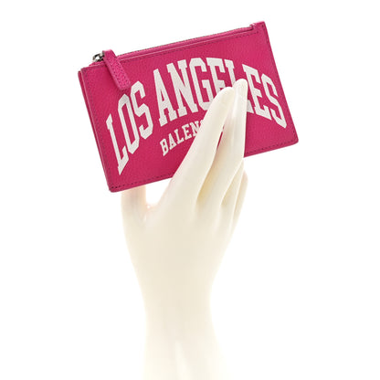 Balenciaga Grained Calfskin Large Cash Long Coin Card Holder Hot Pink 2 of 13