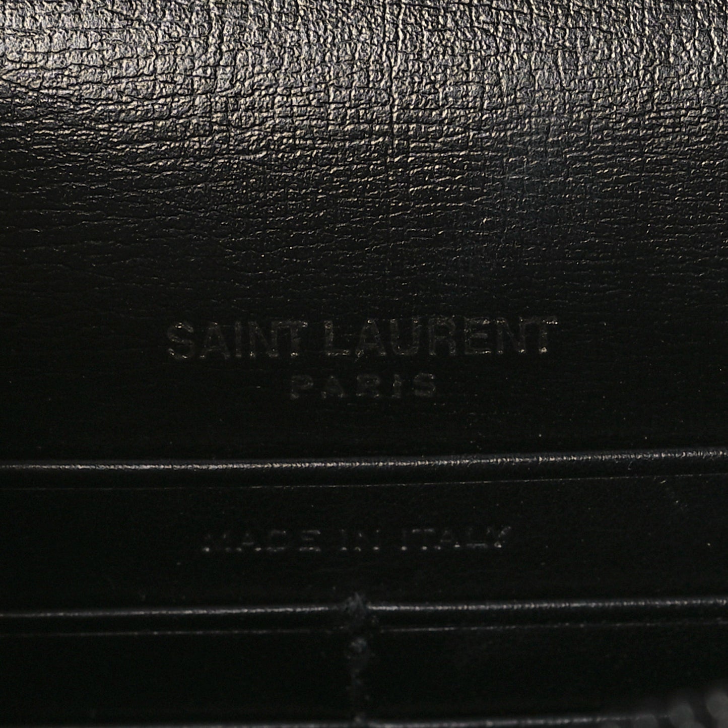 Calfskin Monogram Sunset Chain Wallet Black