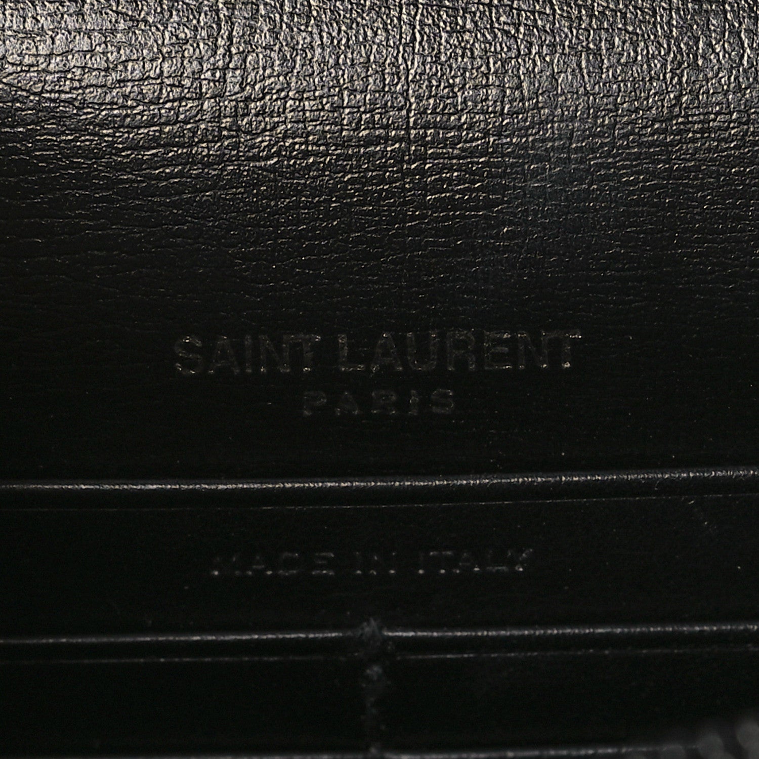 Saint Laurent Calfskin Monogram Sunset Chain Wallet Black 6 of 9
