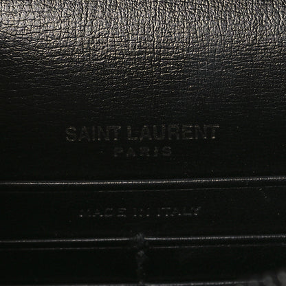 Saint Laurent Calfskin Monogram Sunset Chain Wallet Black 6 of 9
