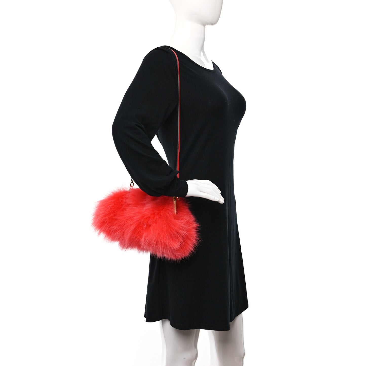 Fox Fur Shiny Nappa Small Fendi First Papavero