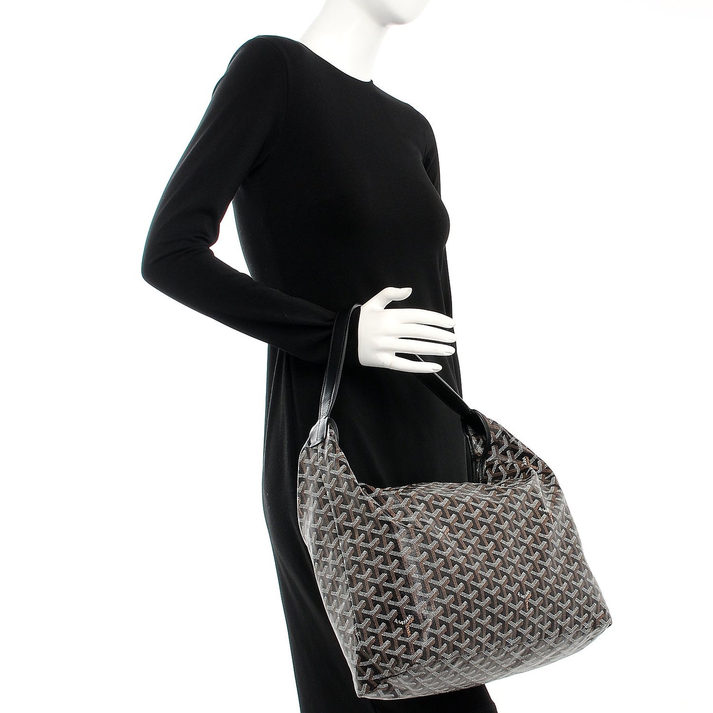 Goyardine Fidji Zip Hobo Black