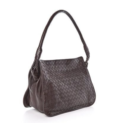 Bottega Veneta Nappa Intrecciato Shoulder Bag Ebano 3 of 9