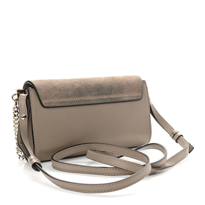 Chloe Suede Calfskin Mini Faye Shoulder Bag Motty Grey 3 of 10