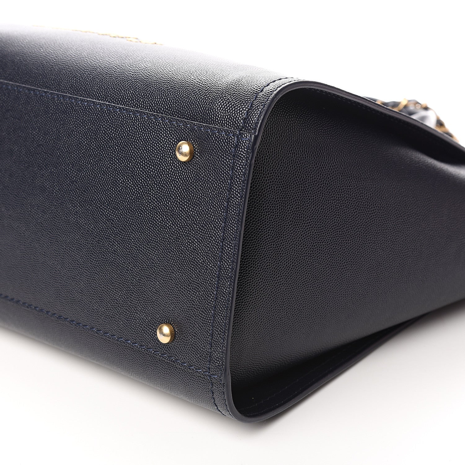 Chanel Caviar Small Studded Deauville Tote Blue 8 of 10