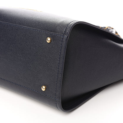 Chanel Caviar Small Studded Deauville Tote Blue 8 of 10
