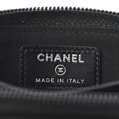 Chanel Lambskin Quilted Zip Around Boy Coin Purse Wallet So Black 6 of 6
