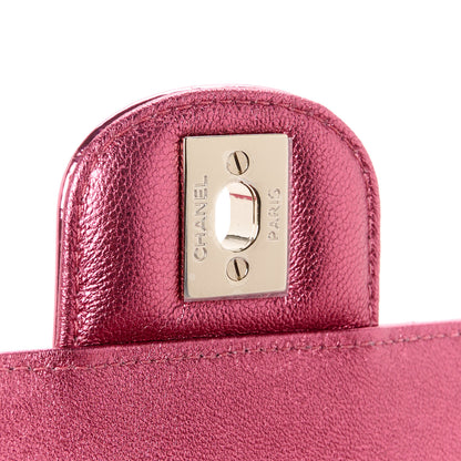 Chanel Mirror Calfskin Metallic Lambskin Quilted Hollywood Boulevard Mini Flap With Star Coin Purse Pink 7 of 13