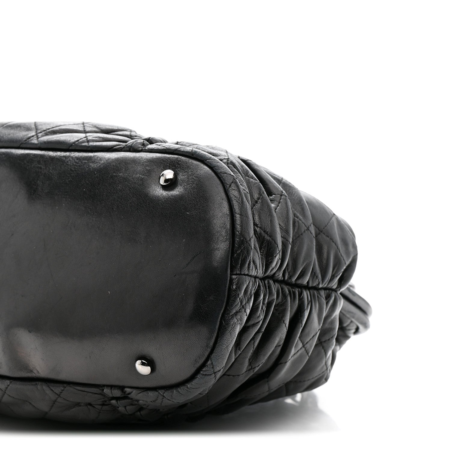 Chanel Lambskin Quilted Sharpei Frame Tote Black 10 of 16