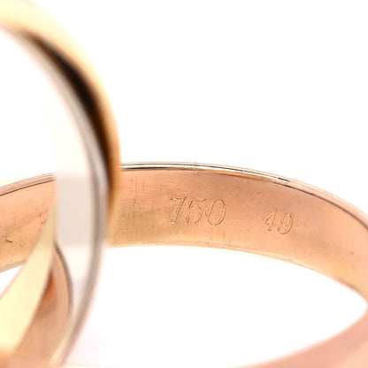 Cartier 18K Pink Yellow White Gold Classic Les Must De Cartier Trinity Ring 49 4.75 4 of 5