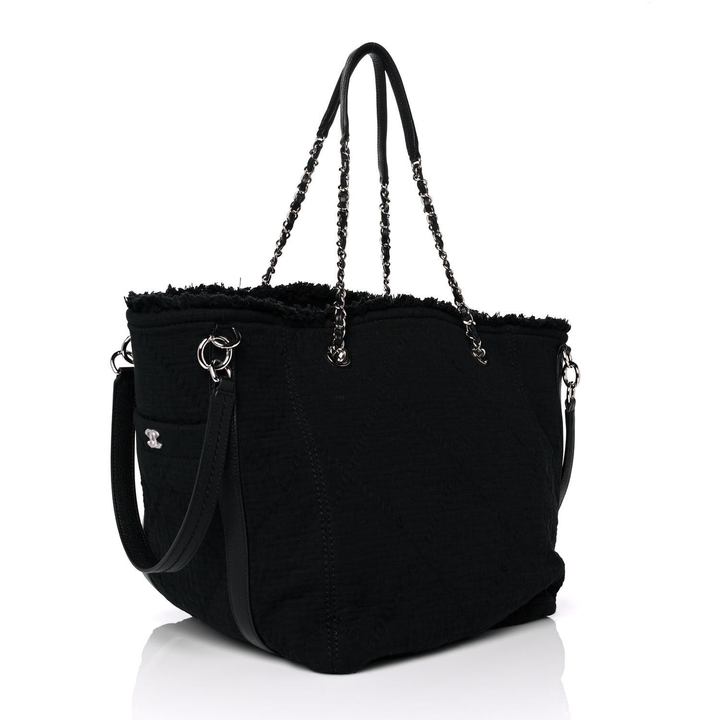 Canvas Small Double Face Tote Black