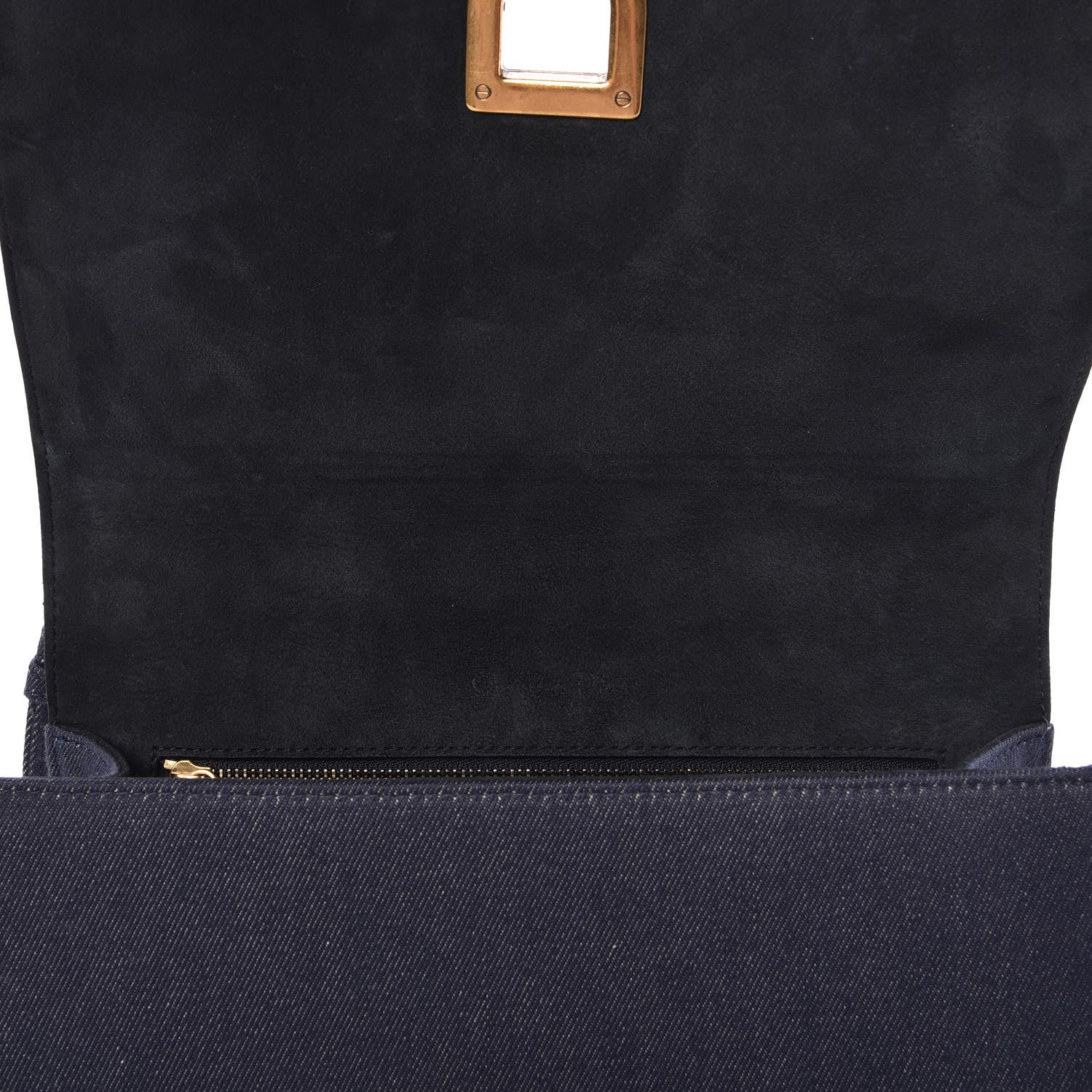 Christian Dior Denim Studded Medium Diorama Flap Bag Blue 8 of 12