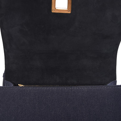 Christian Dior Denim Studded Medium Diorama Flap Bag Blue 8 of 12