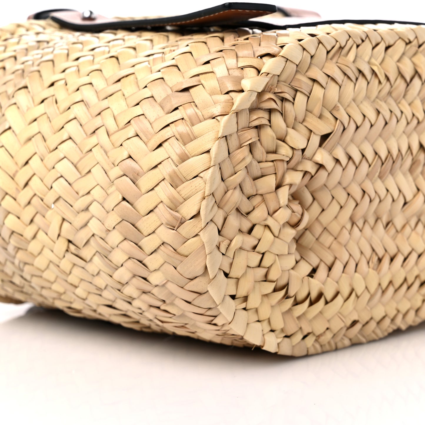 Raffia Small Basket Tote Bag Natural Tan