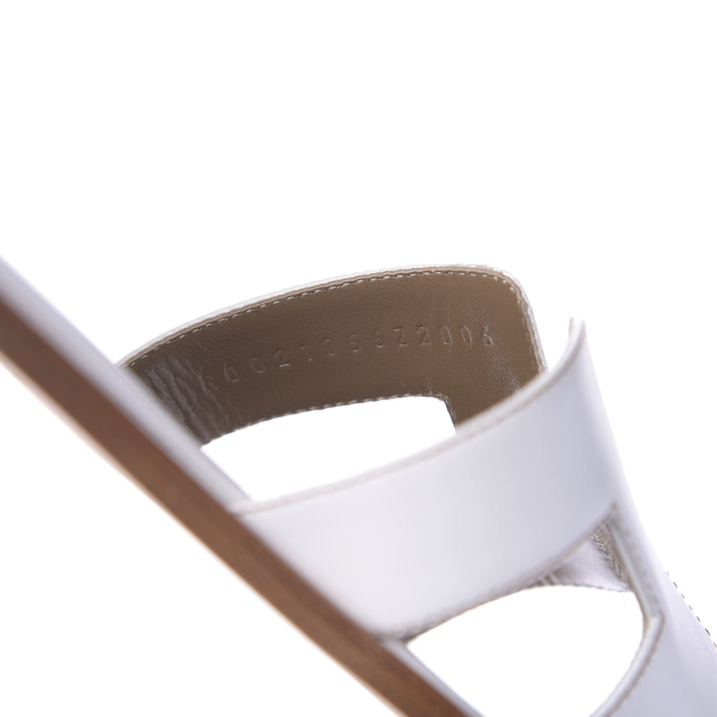 Box Calfskin Oran Sandals 36.5 White
