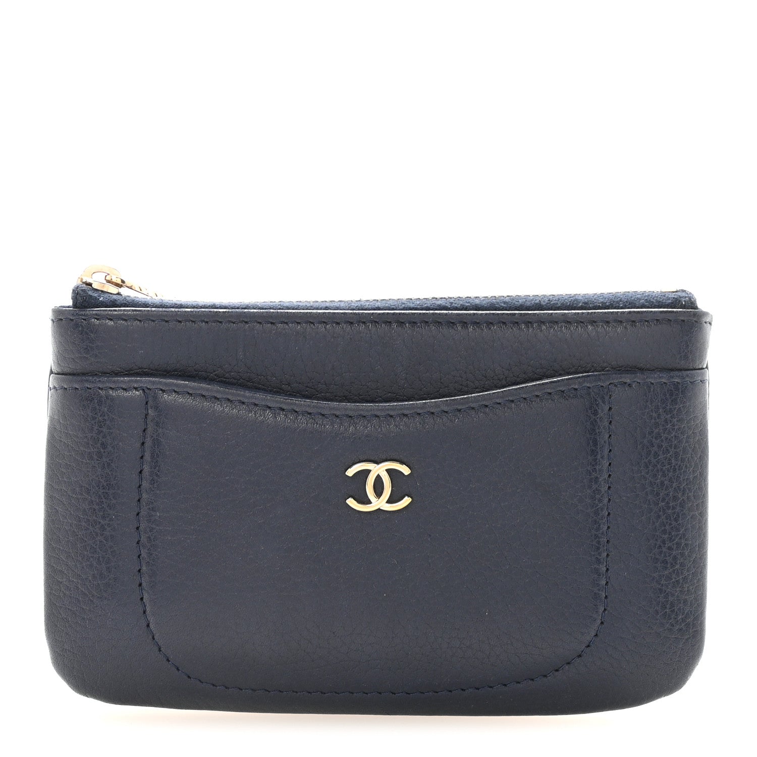Chanel Grained Calfskin Neo Executive Cosmetic Case Navy 1 of 7