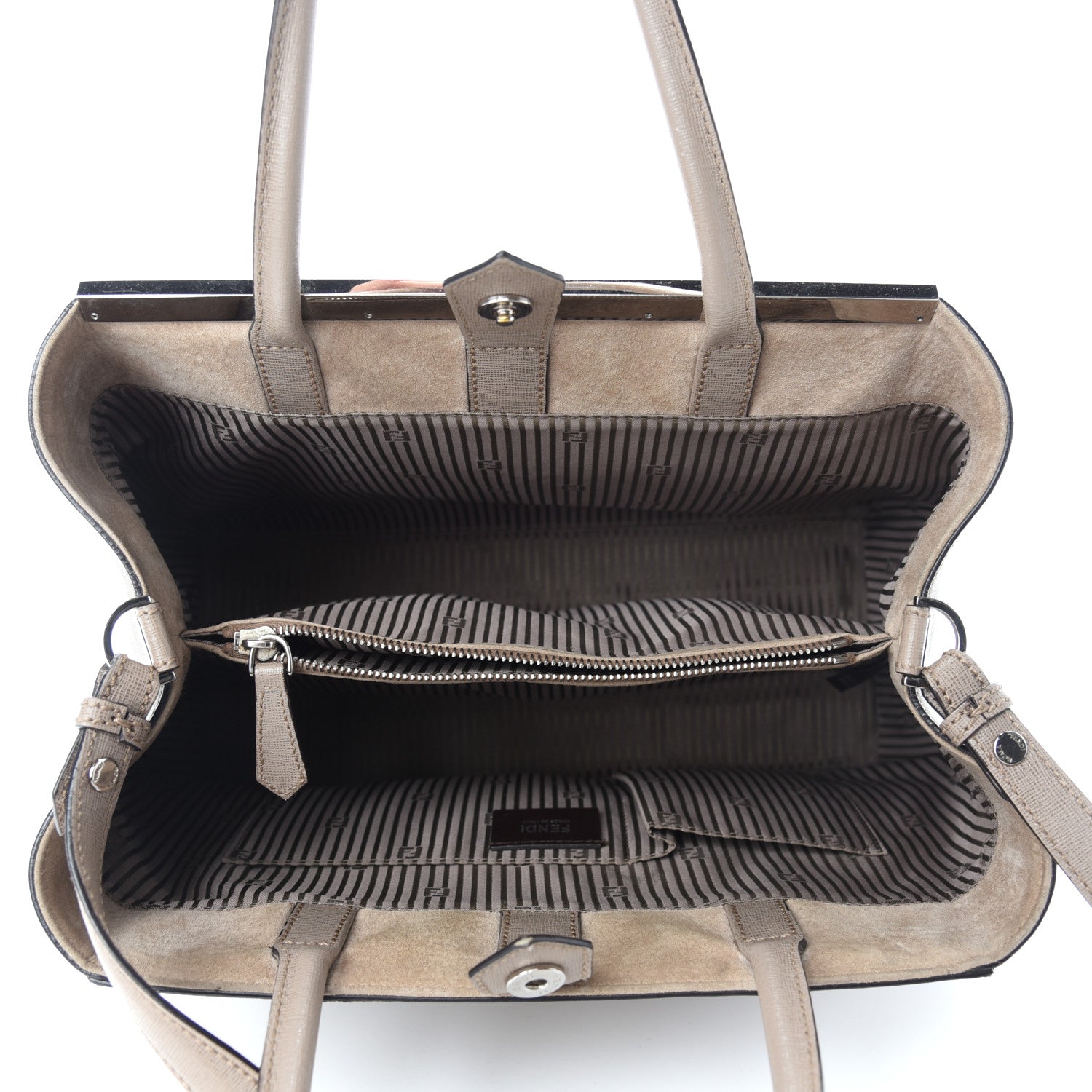 Fendi Vitello Elite Regular 2Jours Tote Tortora 5 of 16