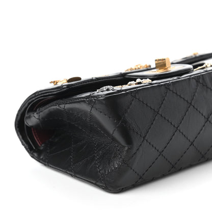 Chanel Aged Calfskin Lucky Charms 2.55 Reissue 224 Flap Black 6 of 11