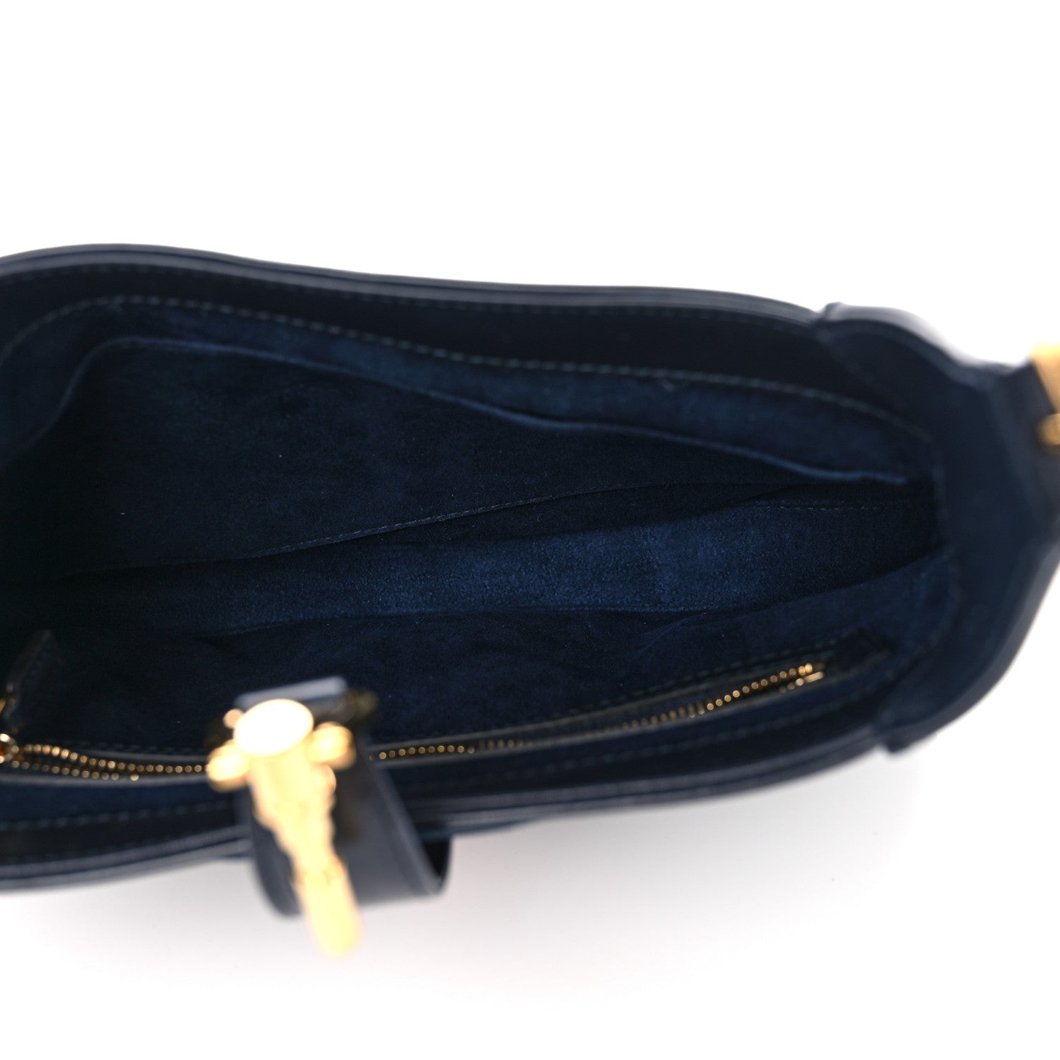 Gucci Suede Boarded Dyana Lux Calfskin Suede Small Jackie 1961 Hobo Navy 5 of 10