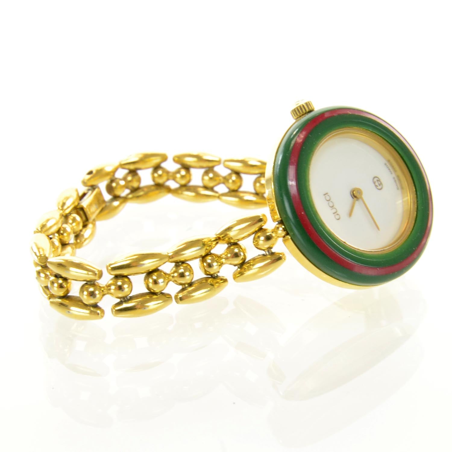 Gucci Stainless Steel 26mm Rice Link Interchangeable Bezel Quartz Watch 5 of 7