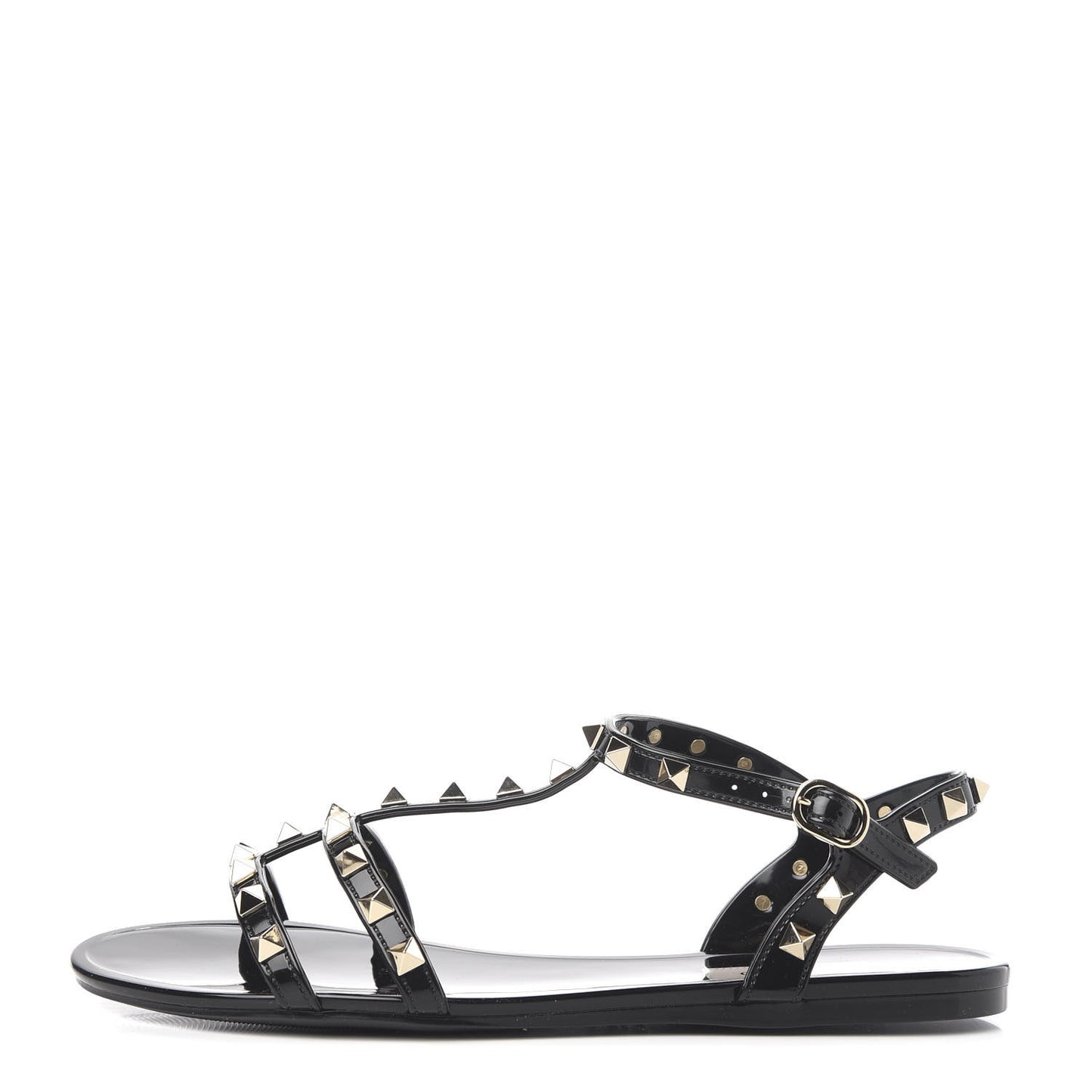 PVC Jelly Rockstud Caged Sandals 39 Black