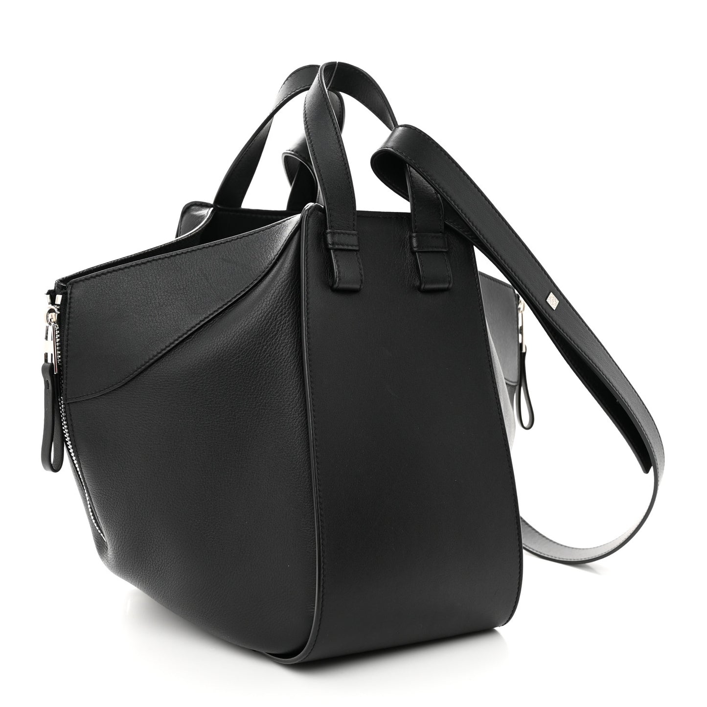 Calfskin Small Hammock Shoulder Bag Black