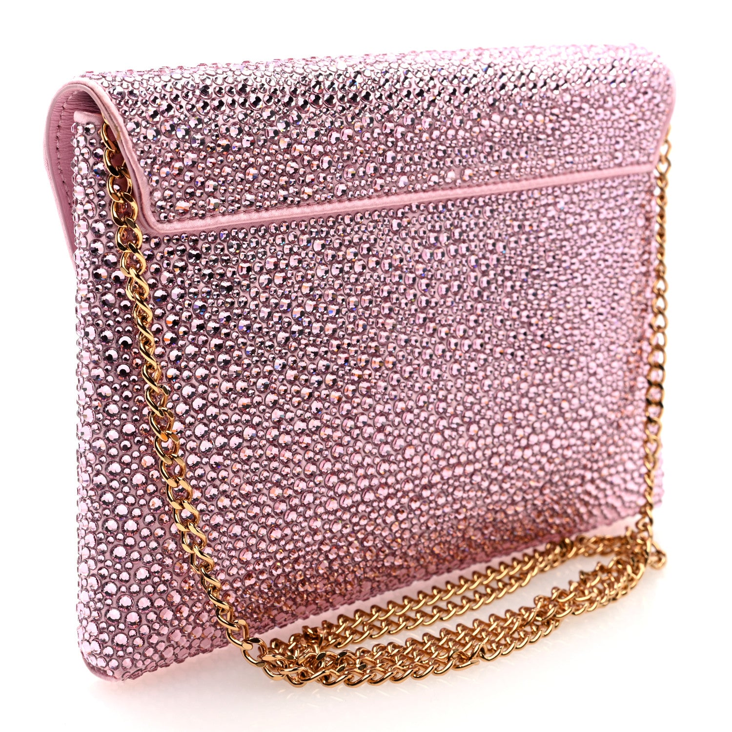 Versace Crystal La Medusa Envelope Clutch Pink 3 of 9