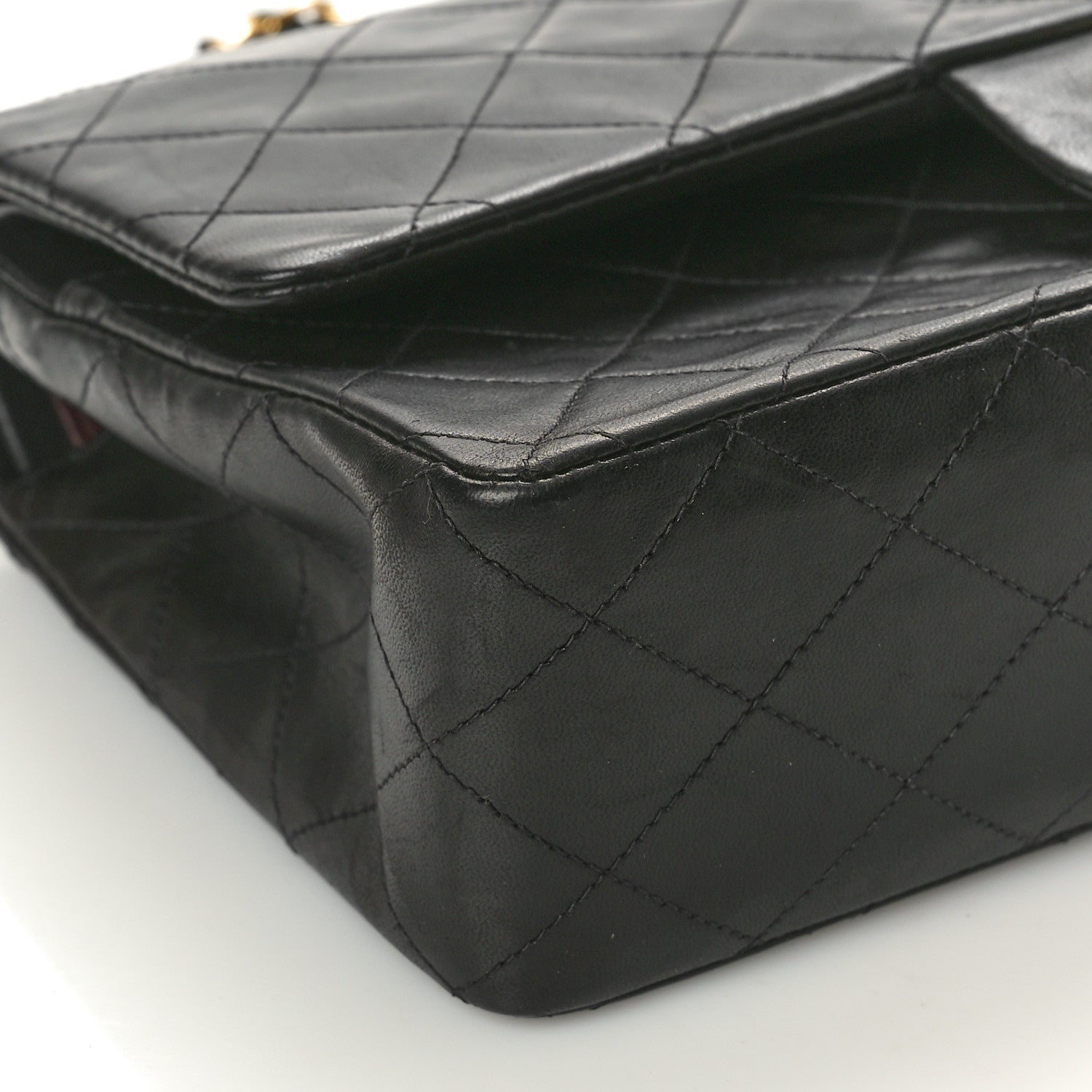 Chanel Lambskin Quilted Medium Double Flap Black 9 of 11