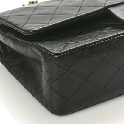 Chanel Lambskin Quilted Medium Double Flap Black 9 of 11