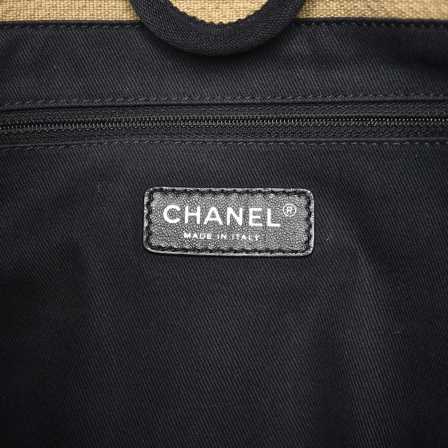 Chanel Canvas Small Deauville Tote Beige Black 6 of 10