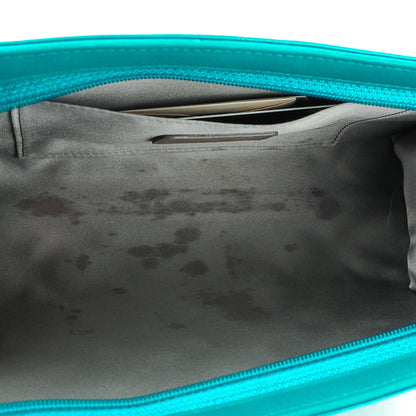 Chanel Patent Calfskin Lucky Symbols Pochette Turquoise 8 of 8