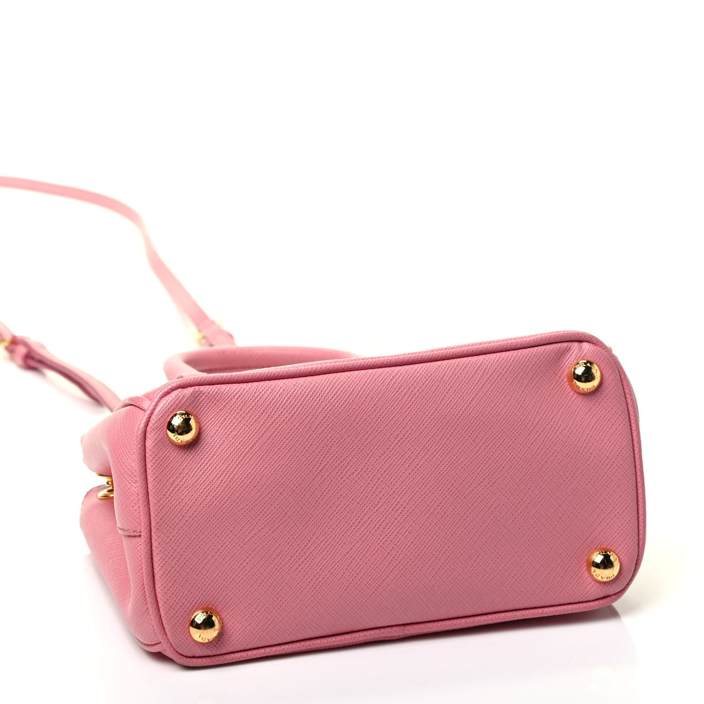 Saffiano Lux Micro Galleria Double Zip Tote Petalo