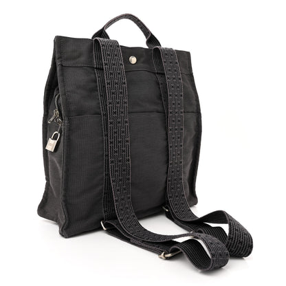 Hermes Canvas Herline Backpack Grey 3 of 12