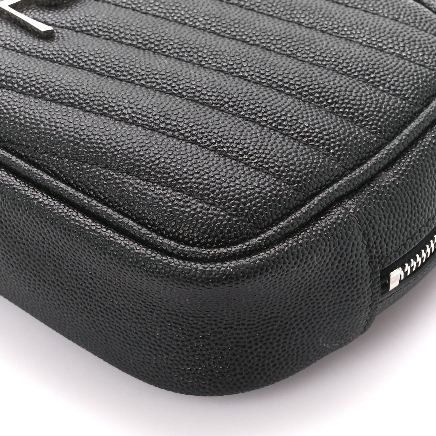 Saint Laurent Grain De Poudre Matelasse Monogram Mini Lou Camera Bag Black 10 of 10