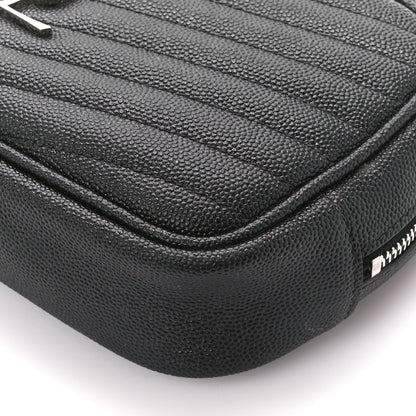 Saint Laurent Grain De Poudre Matelasse Monogram Mini Lou Camera Bag Black 10 of 10