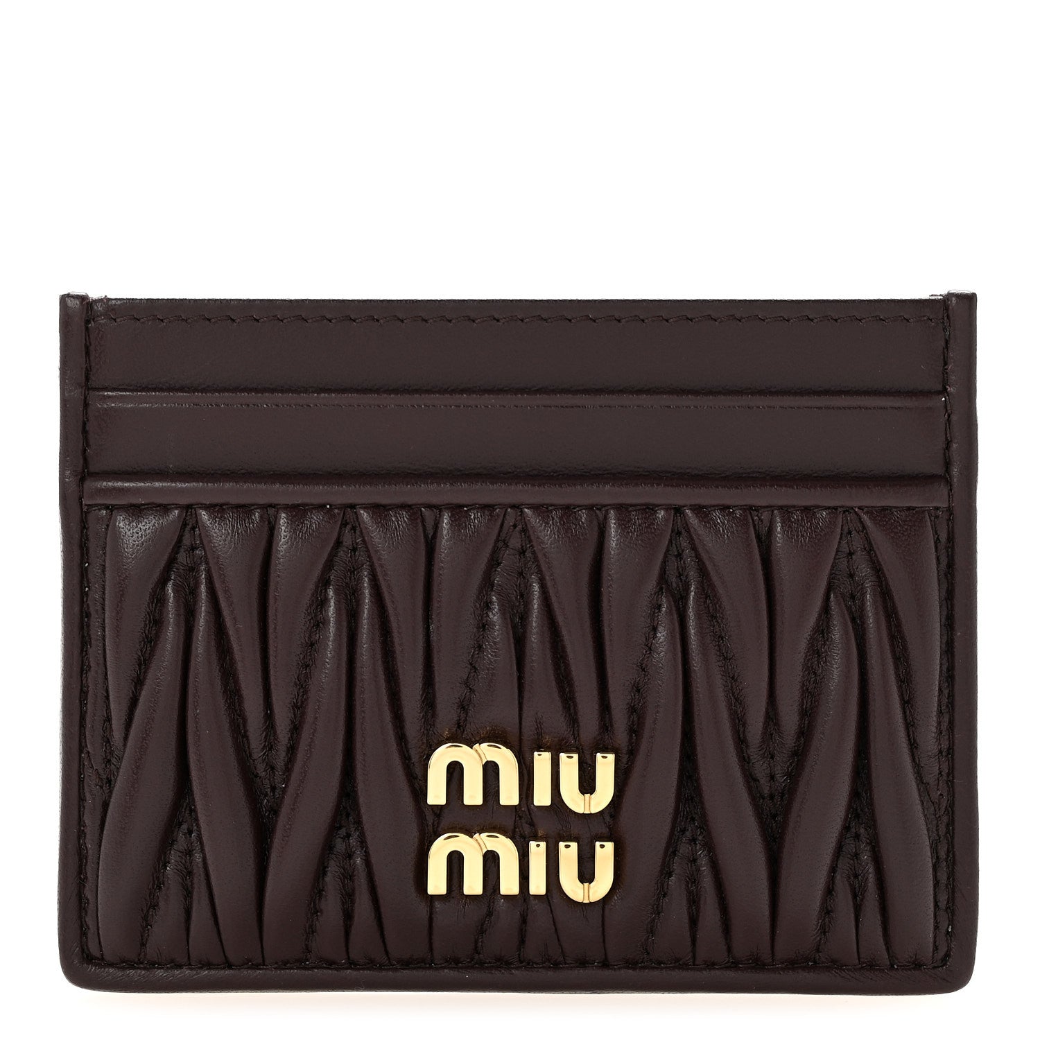Miu Miu Nappa Matelasse Card Holder Radica 1 of 9