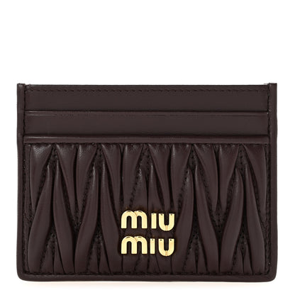 Miu Miu Nappa Matelasse Card Holder Radica 1 of 9