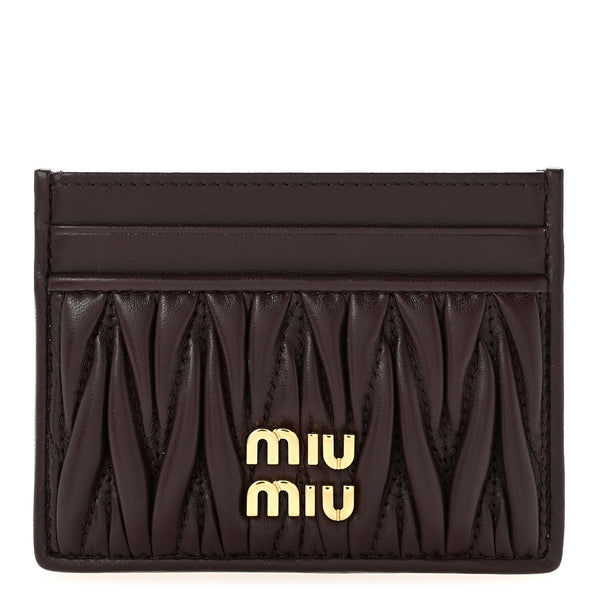 Miu Miu Nappa Matelasse Card Holder Radica 1904964 – FASHIONPHILE