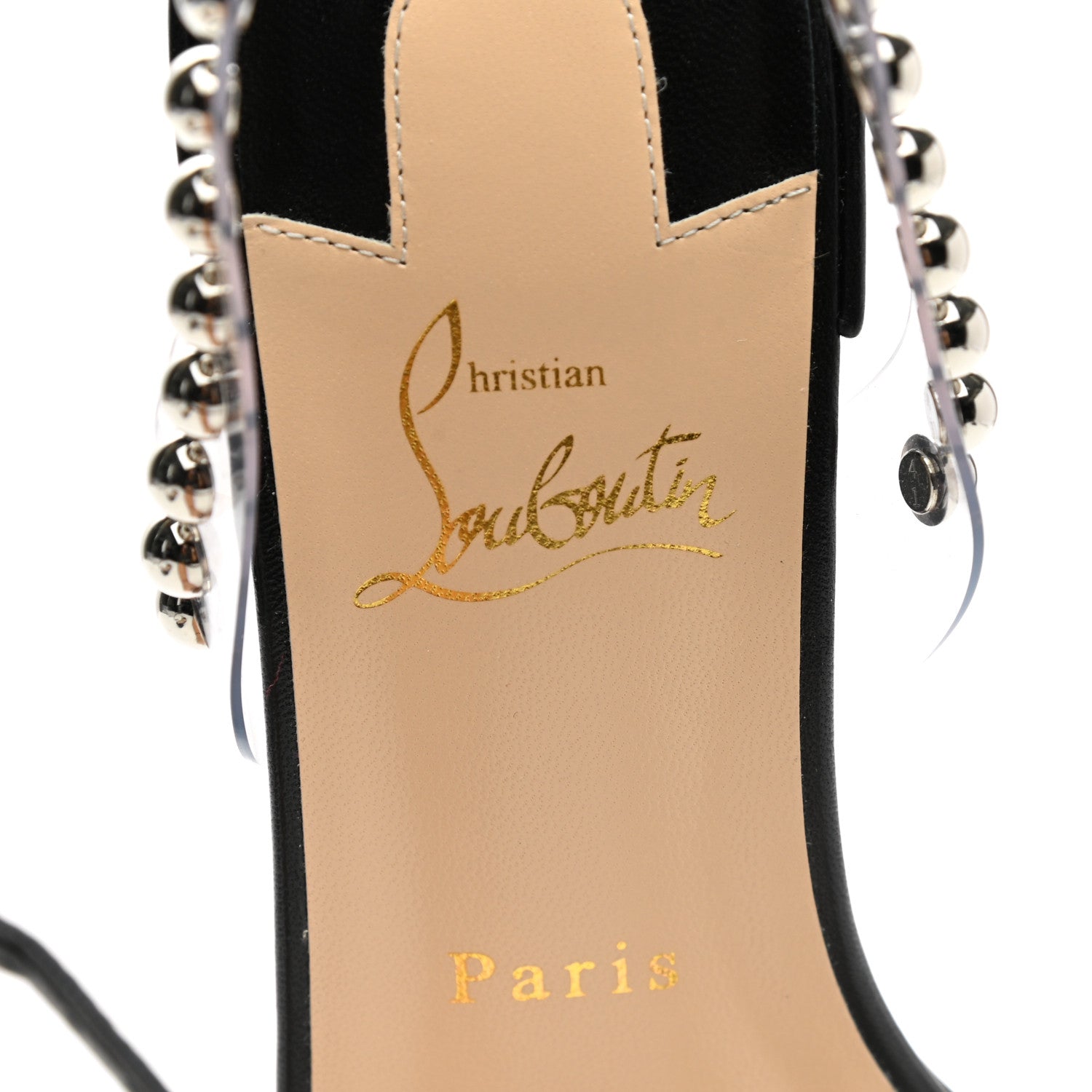 Christian Louboutin Patent PVC Faridaravie 25 Sandals 38.5 Black 7 of 8