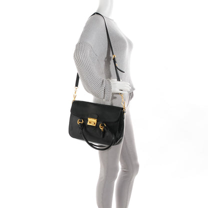 Miu Miu Goatskin Madras Crossbody Bag Nero Black 2 of 8