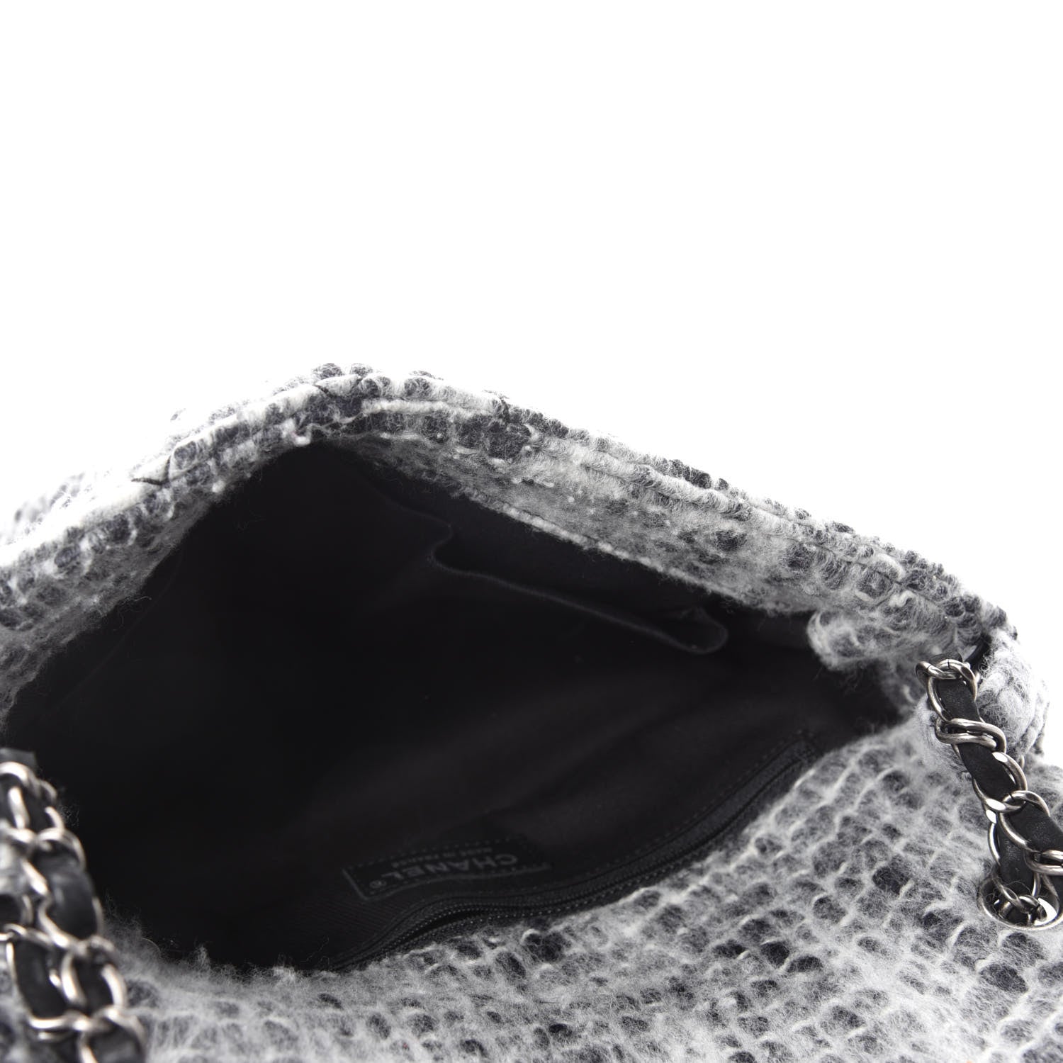 Chanel Mohair Quilted Day Flap Grey 5 of 10