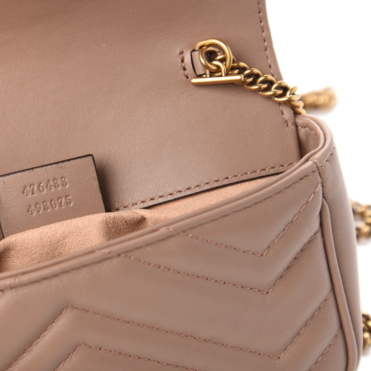 Calfskin Matelasse Super Mini GG Marmont Shoulder Bag Porcelain Rose